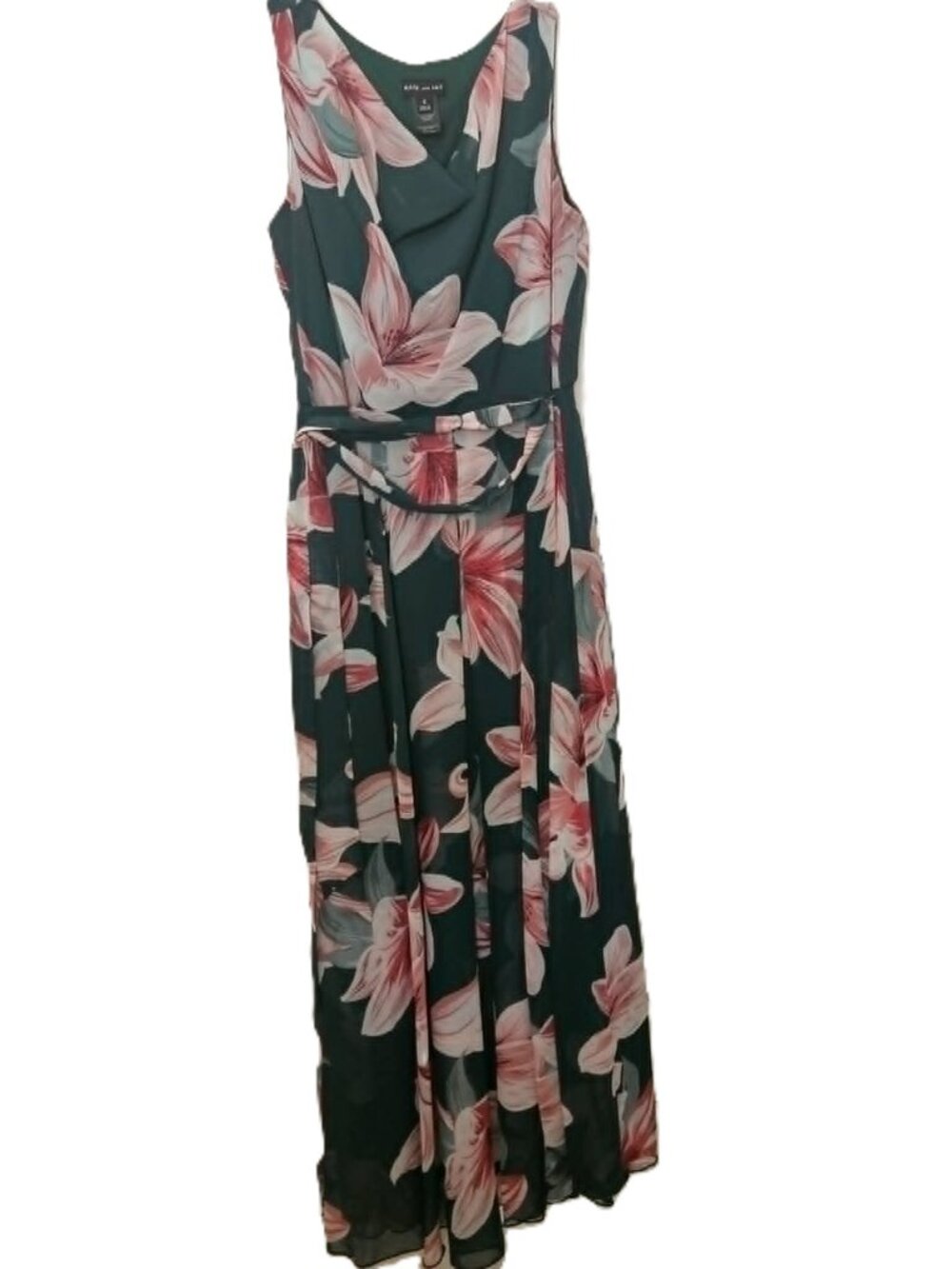 Green flowy long dress